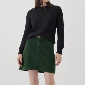BNWT Pact Classic Corduroy Skirt in Mountain View Green XS